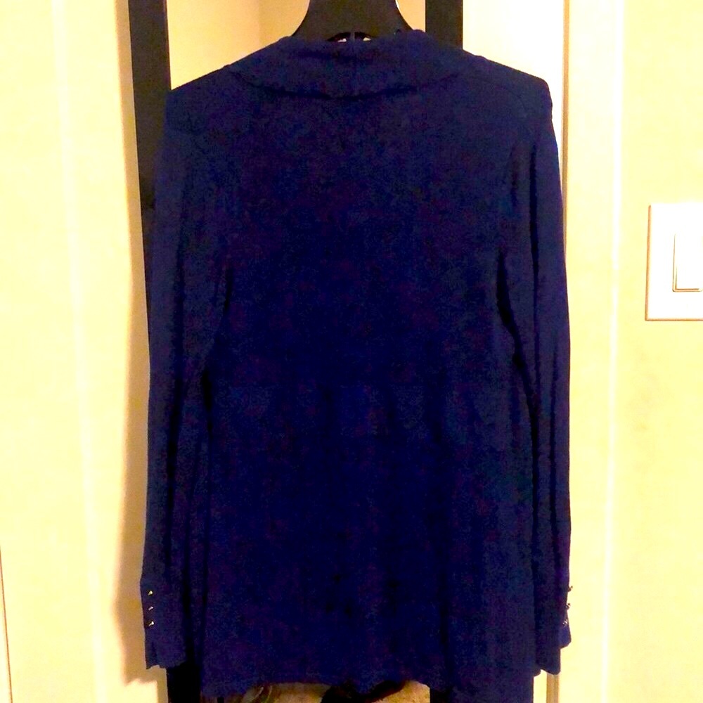 Black House / White Market Blue Open Draped Sweater Size M - Picture 6 of 7